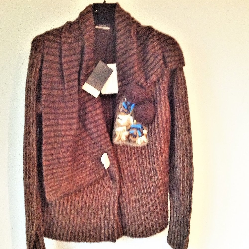ORWELL KNIT VESTS IN WOOL/MOHAIRE  NWT